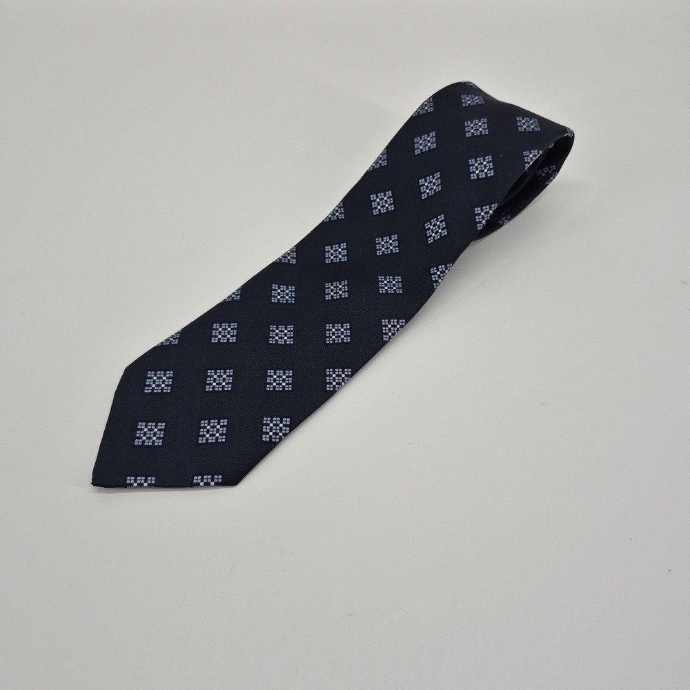 Givenchy‎ Blue Geometric 100% Polyester Men's Tie Designer Neckwear